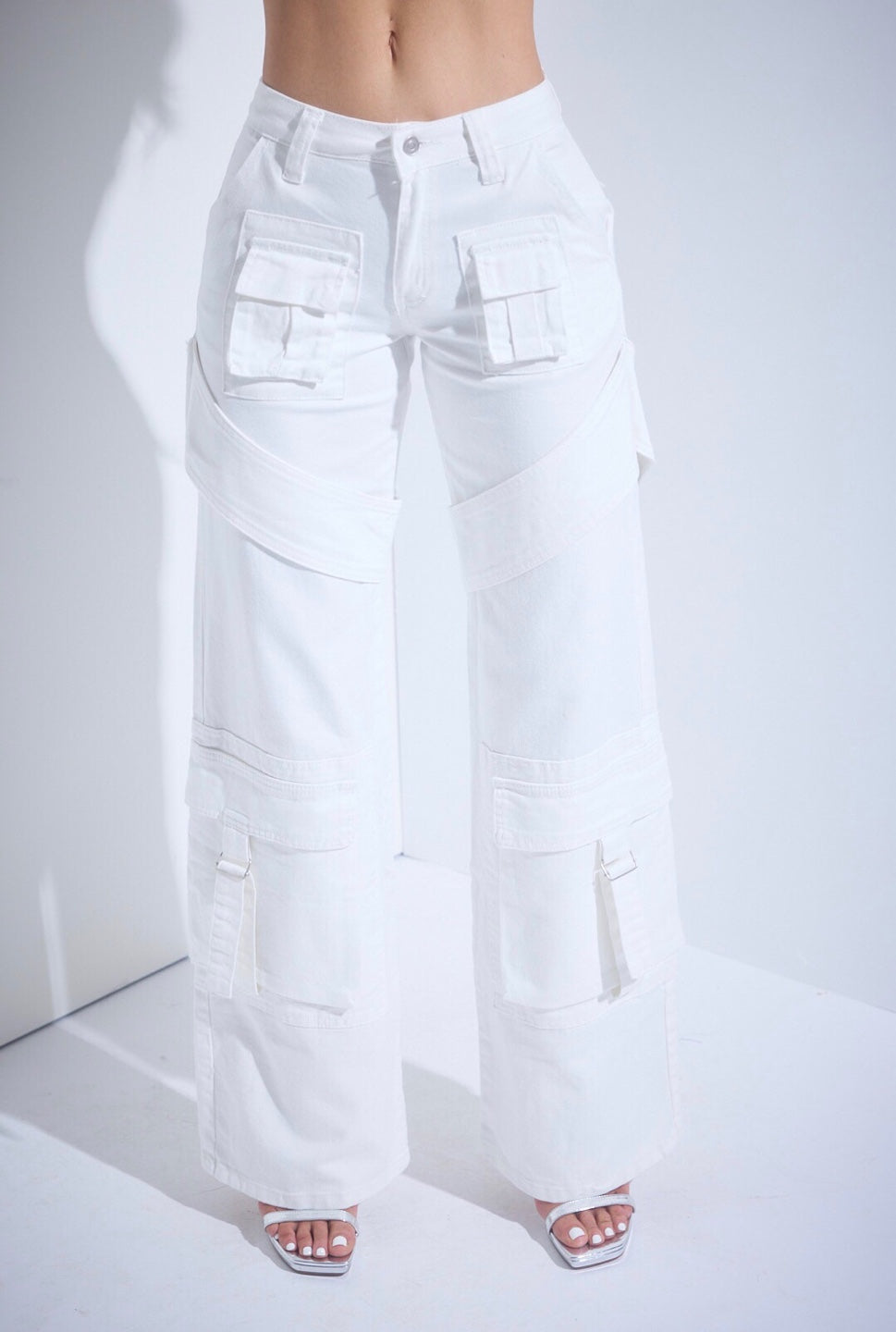 Wide Leg Cargo Denim