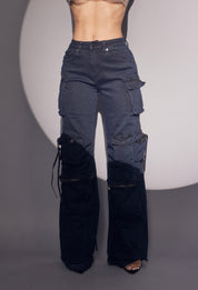 Denim Cargo Jeans