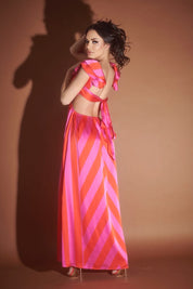 Satin Cutout Maxi Dress