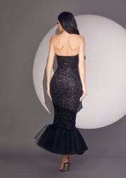 Strapless Sequin Mermaid Formal Dress