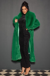 Faux Fur Full Length Coat