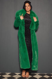 Faux Fur Full Length Coat