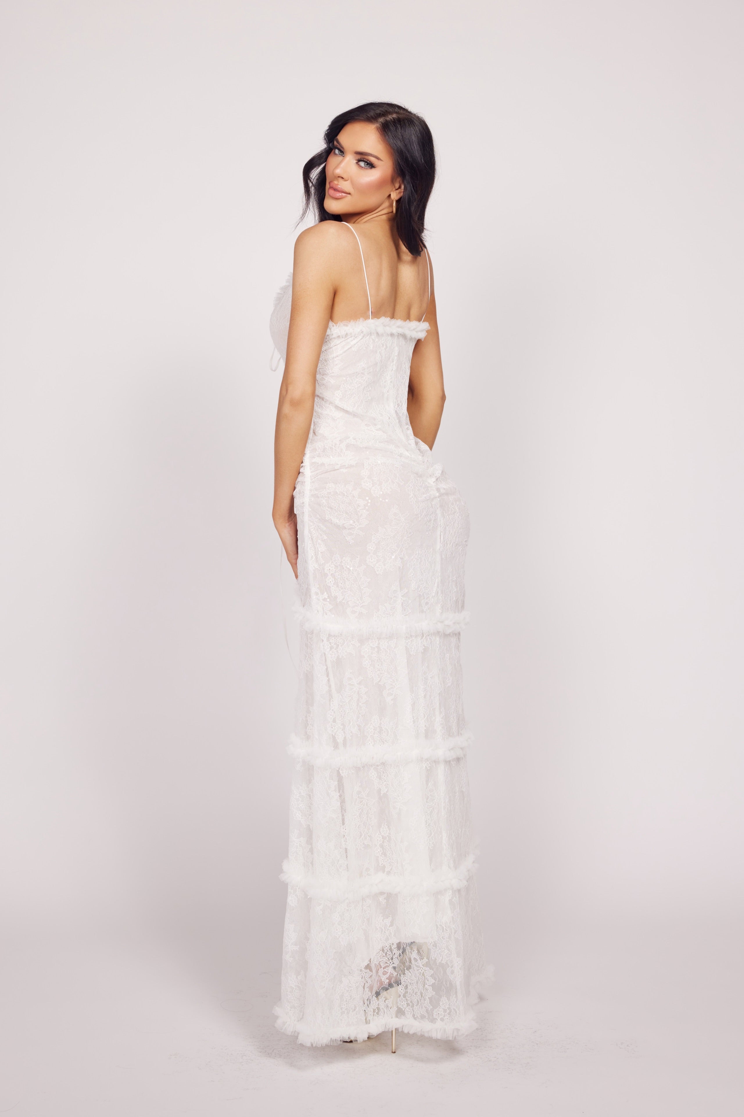 Viral Lace Sequin Maxi Dress