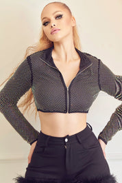 Mesh Rhinestone Jacket