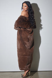 Faux Fur Full Length Coat