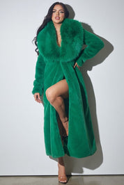 Faux Fur Full Length Coat