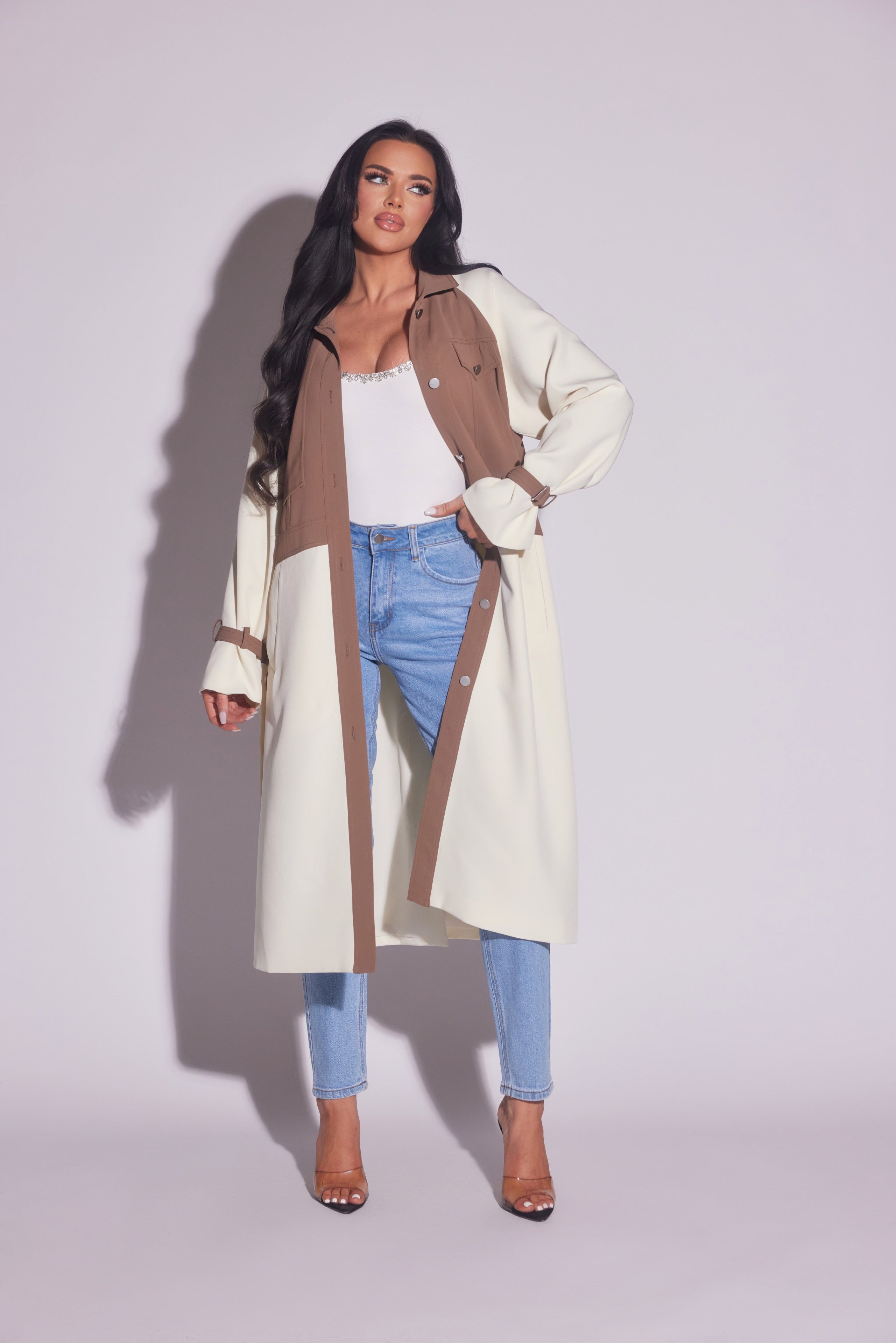 Two Tone Long Coat