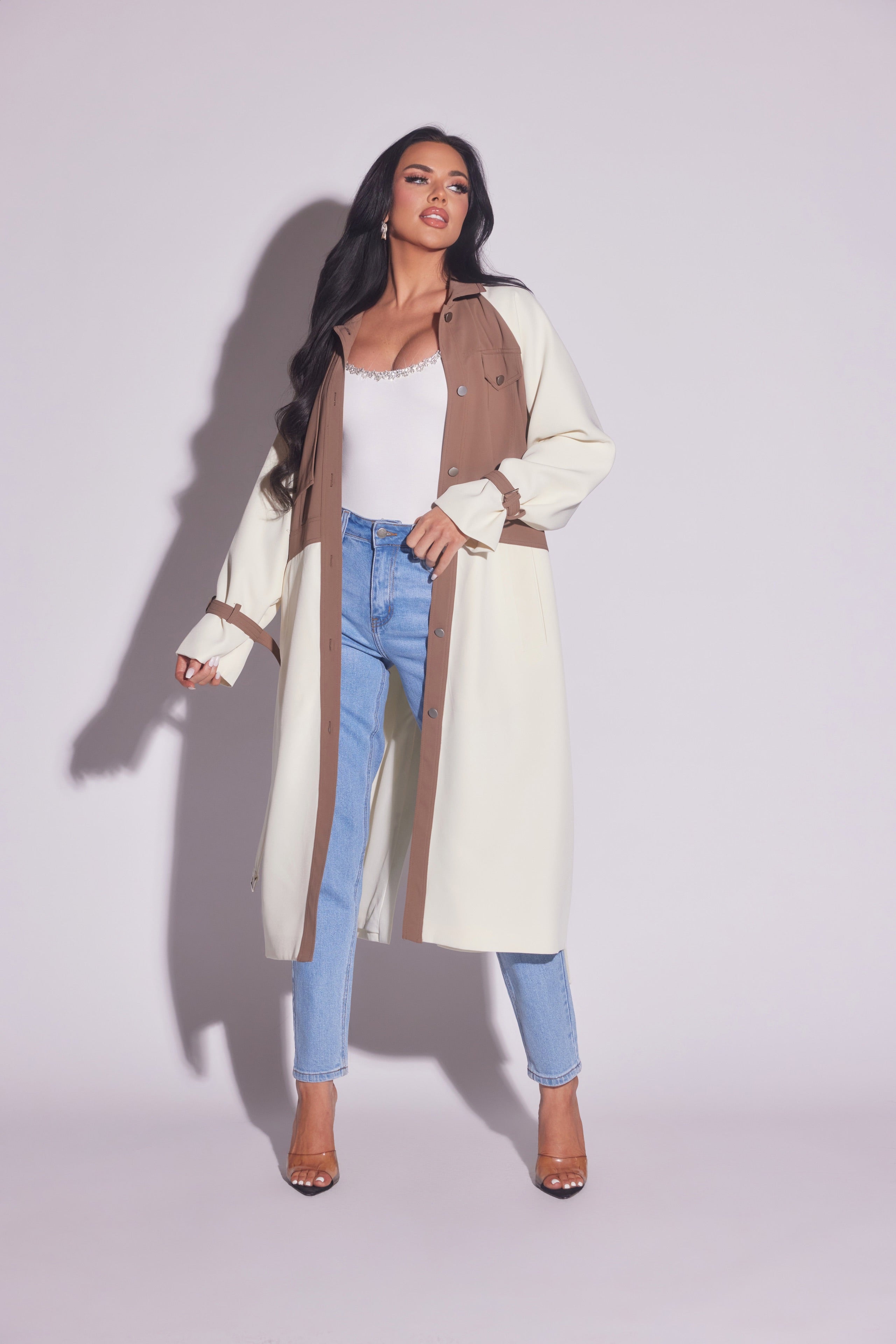 Two Tone Long Coat