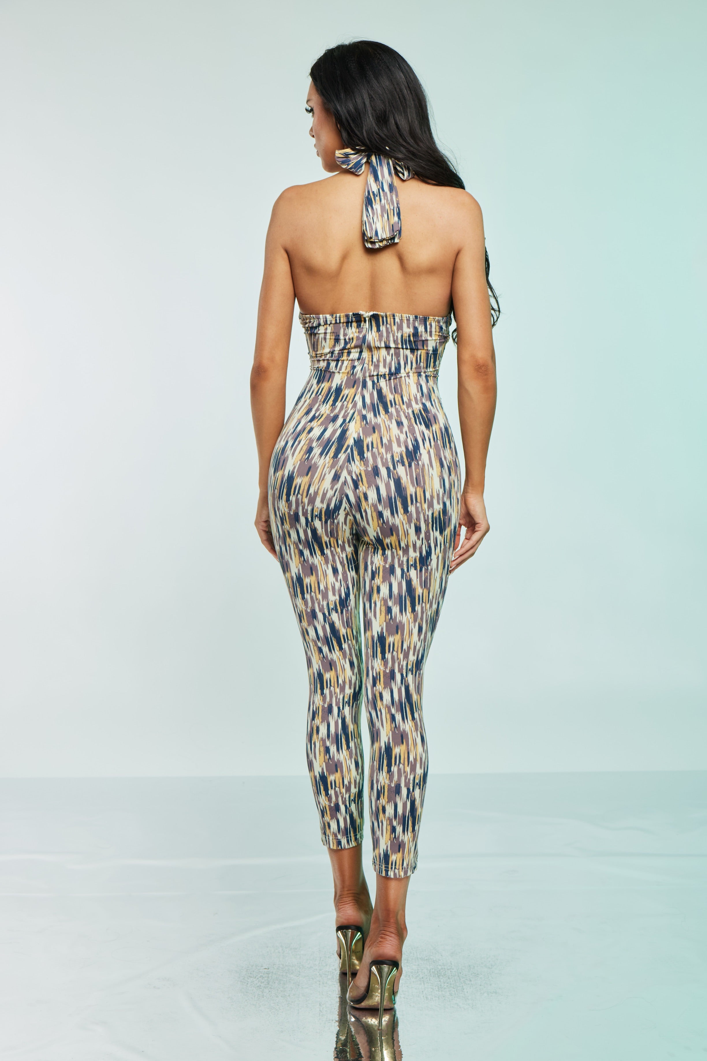 Printed Halter Jumpsuit