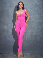 Mesh Corset Style Jumpsuit