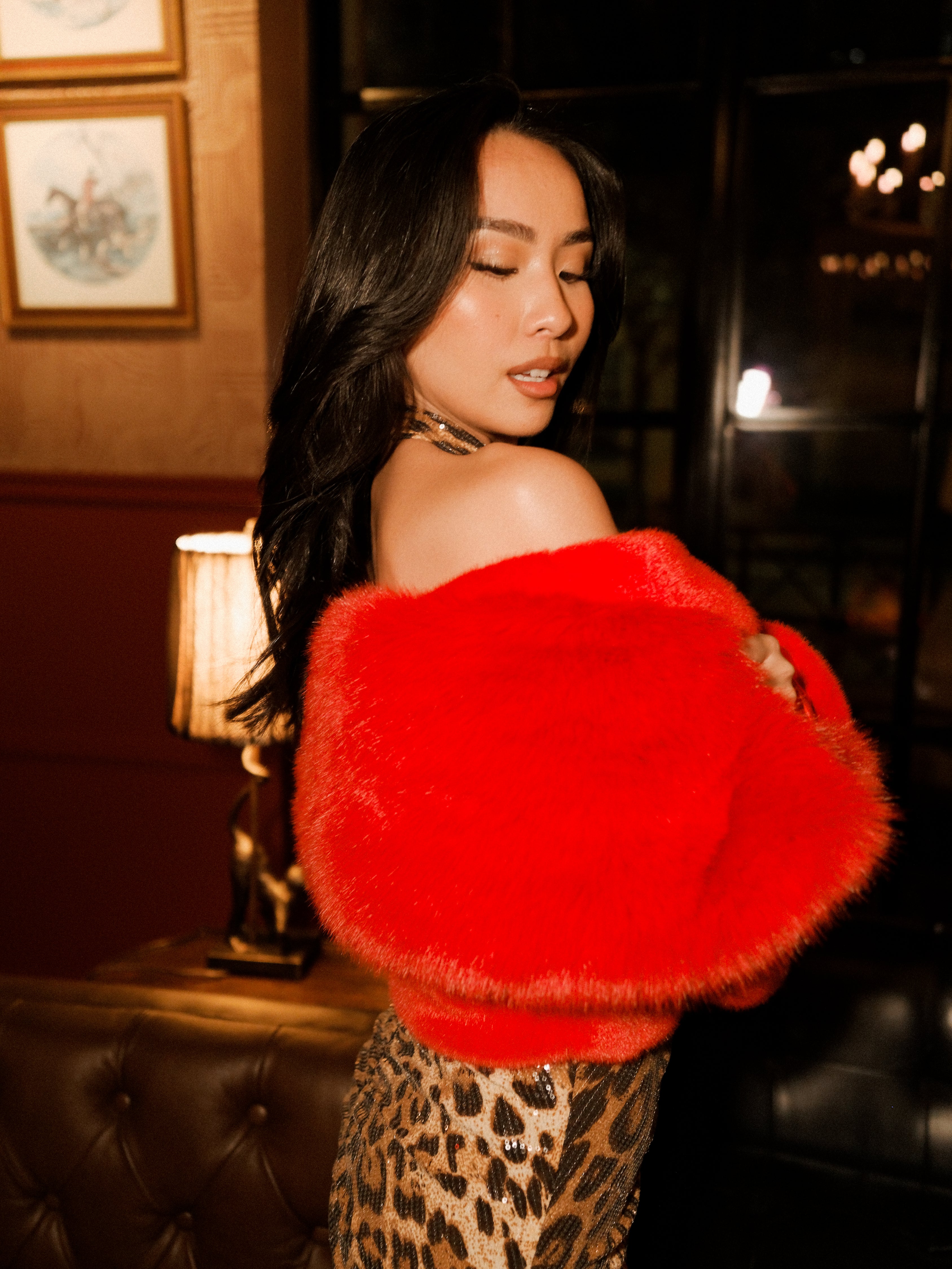 Luxe Faux Fur Short Coat Valentine Limited Collection