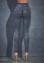 Rhinestone Animal Print Leggings