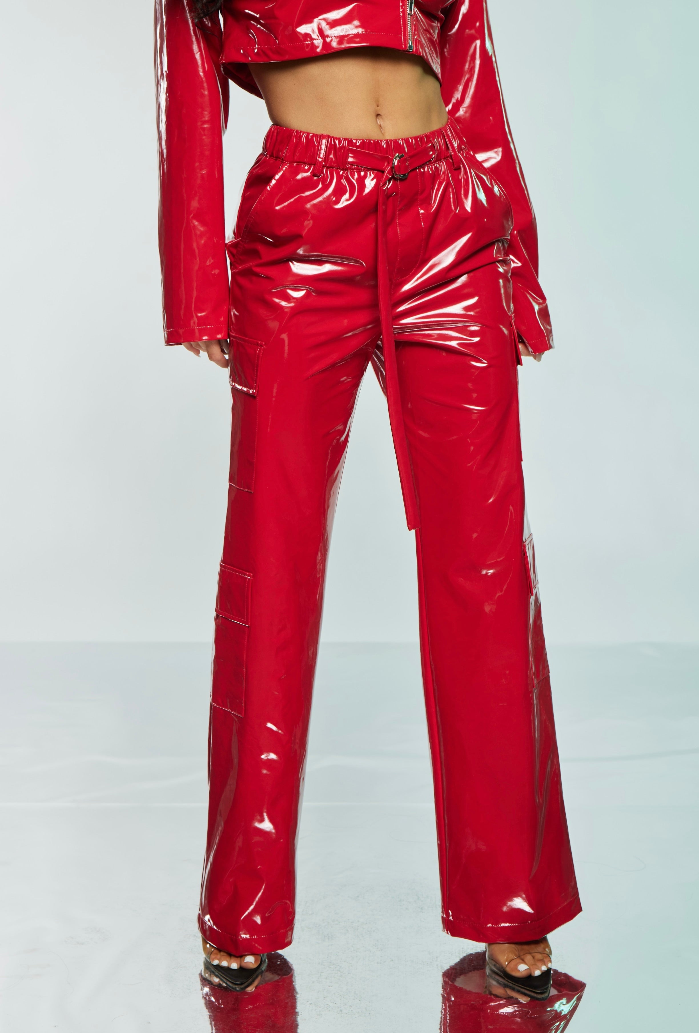 Patent Faux Leather Trousers