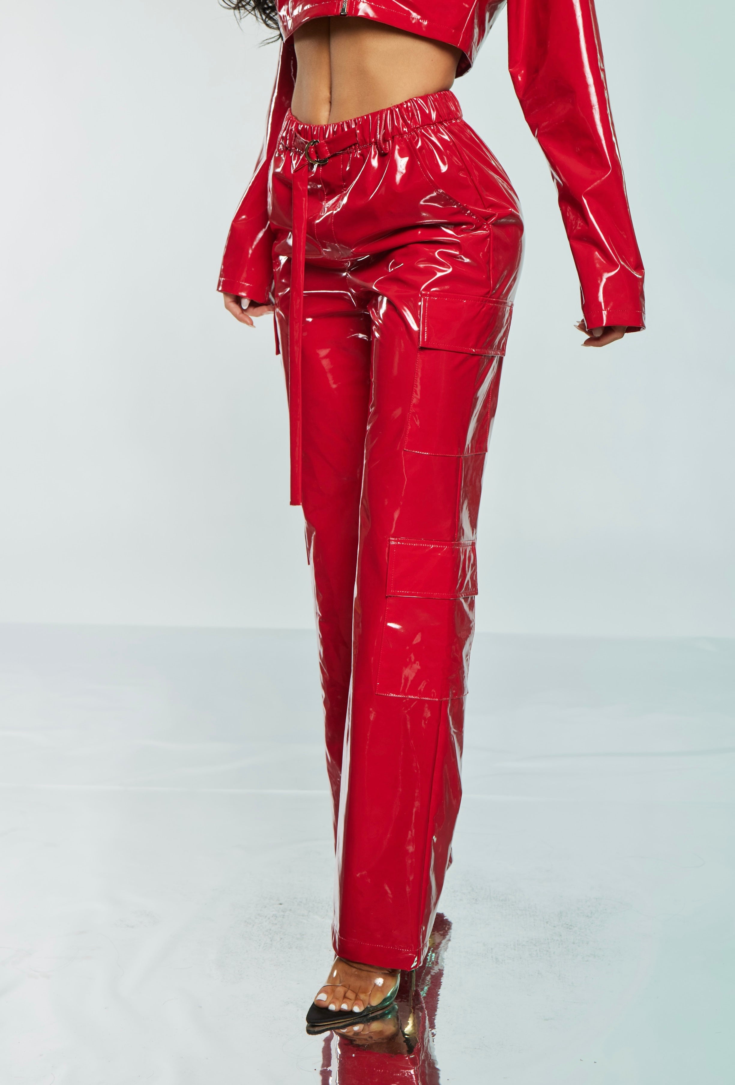 Patent Faux Leather Trousers