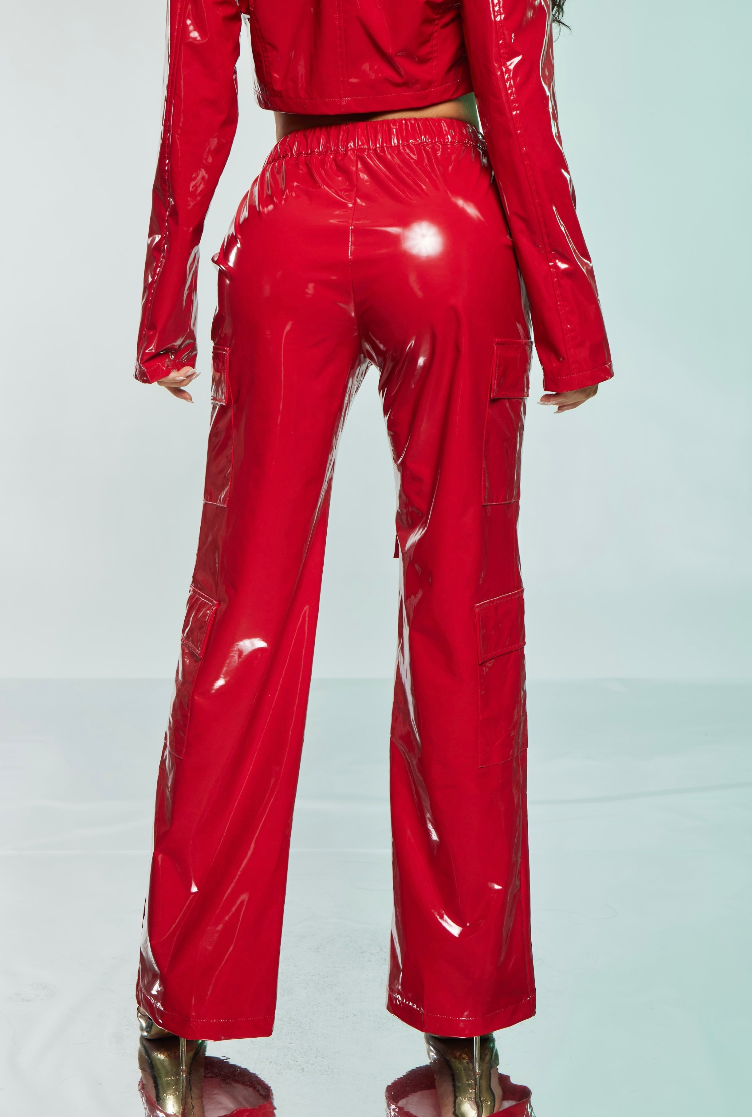 Patent Faux Leather Trousers