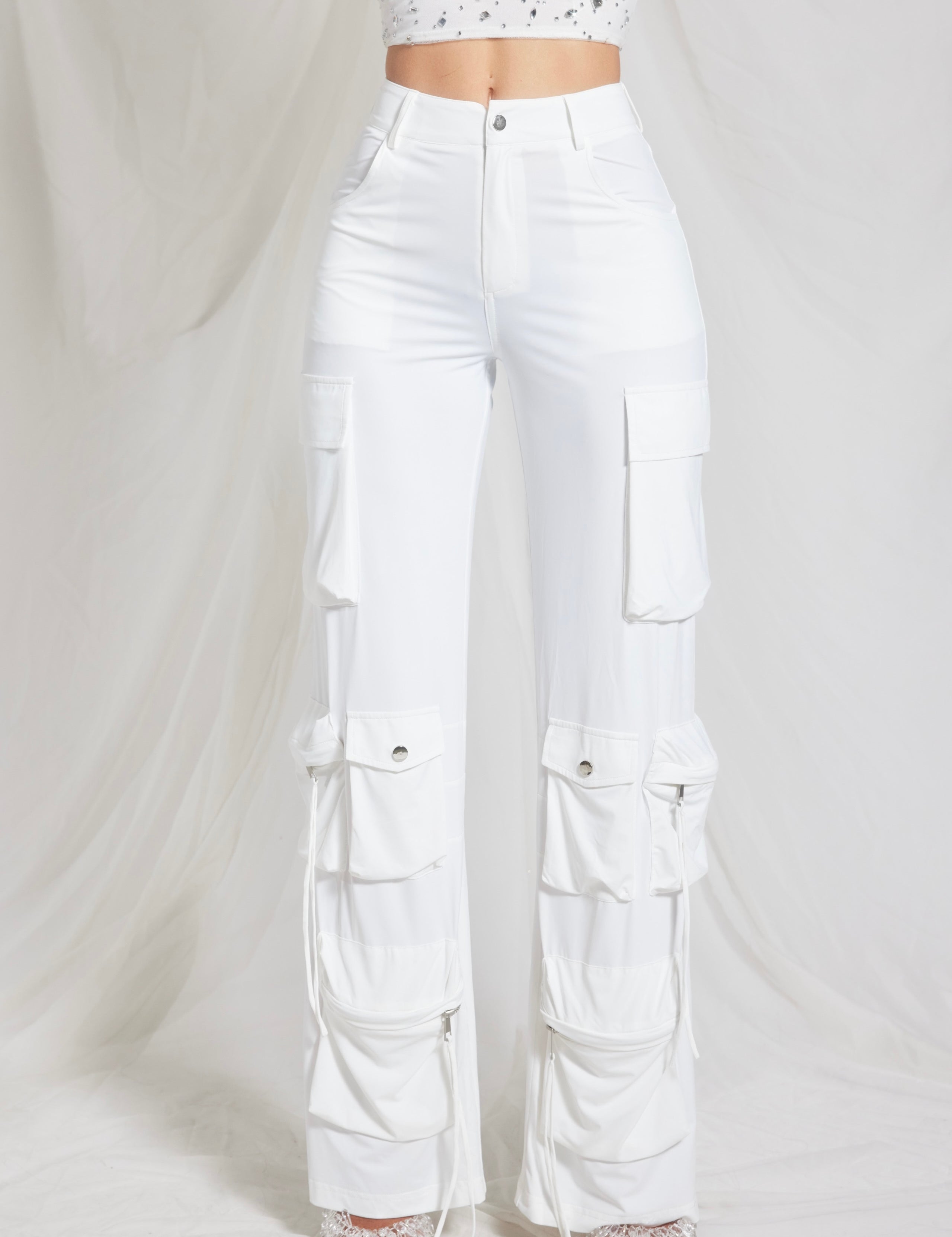 Soft High Waist Cargo Pants