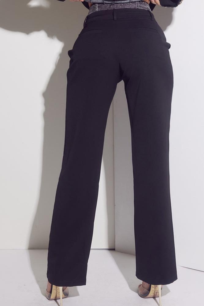 Denim Contrast Trousers