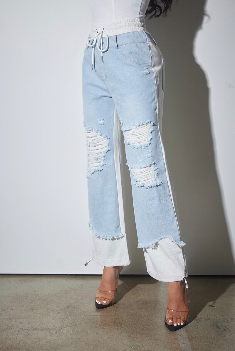 Sporty Denim Joggers