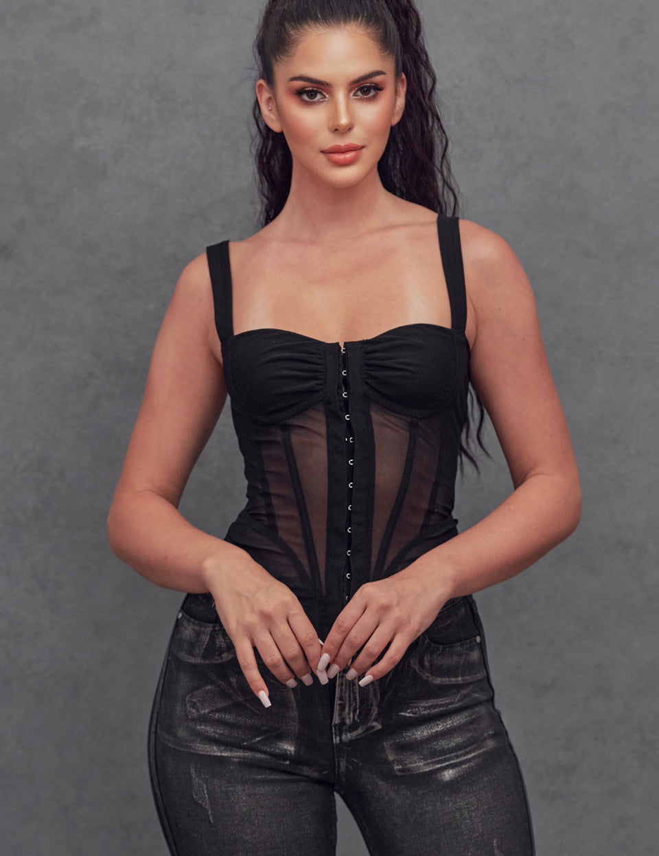 Mesh Corset Top