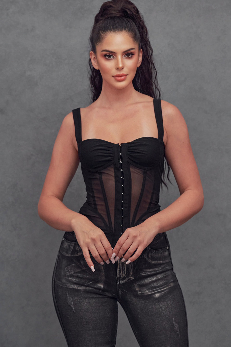 Mesh Corset Top