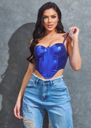 Metallic Bustier Top