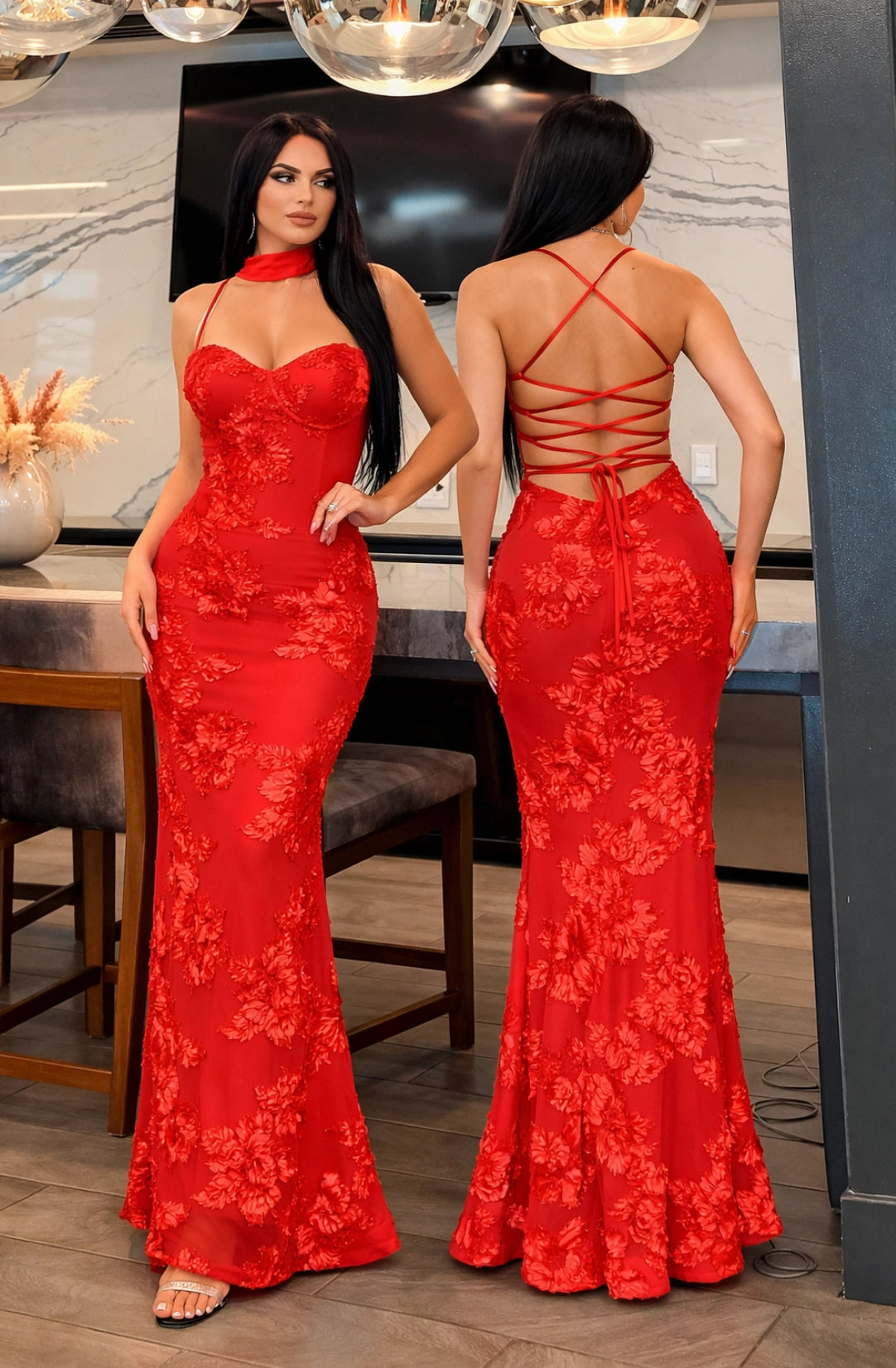 Elegant Stretch Formal Maxi Dress