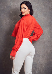 Long Sleeve Satin Bodysuit